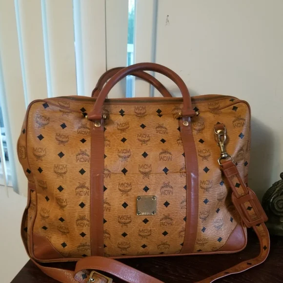 VINTAGE  MCM luggage  laptop carry on detachable strql bag - Picture 10 of 16